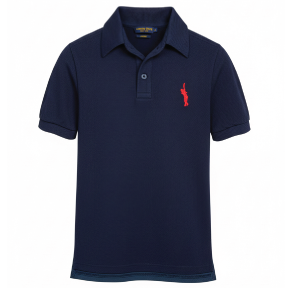 Classic Fit Iconic Batsman Navy Polo Shirt
