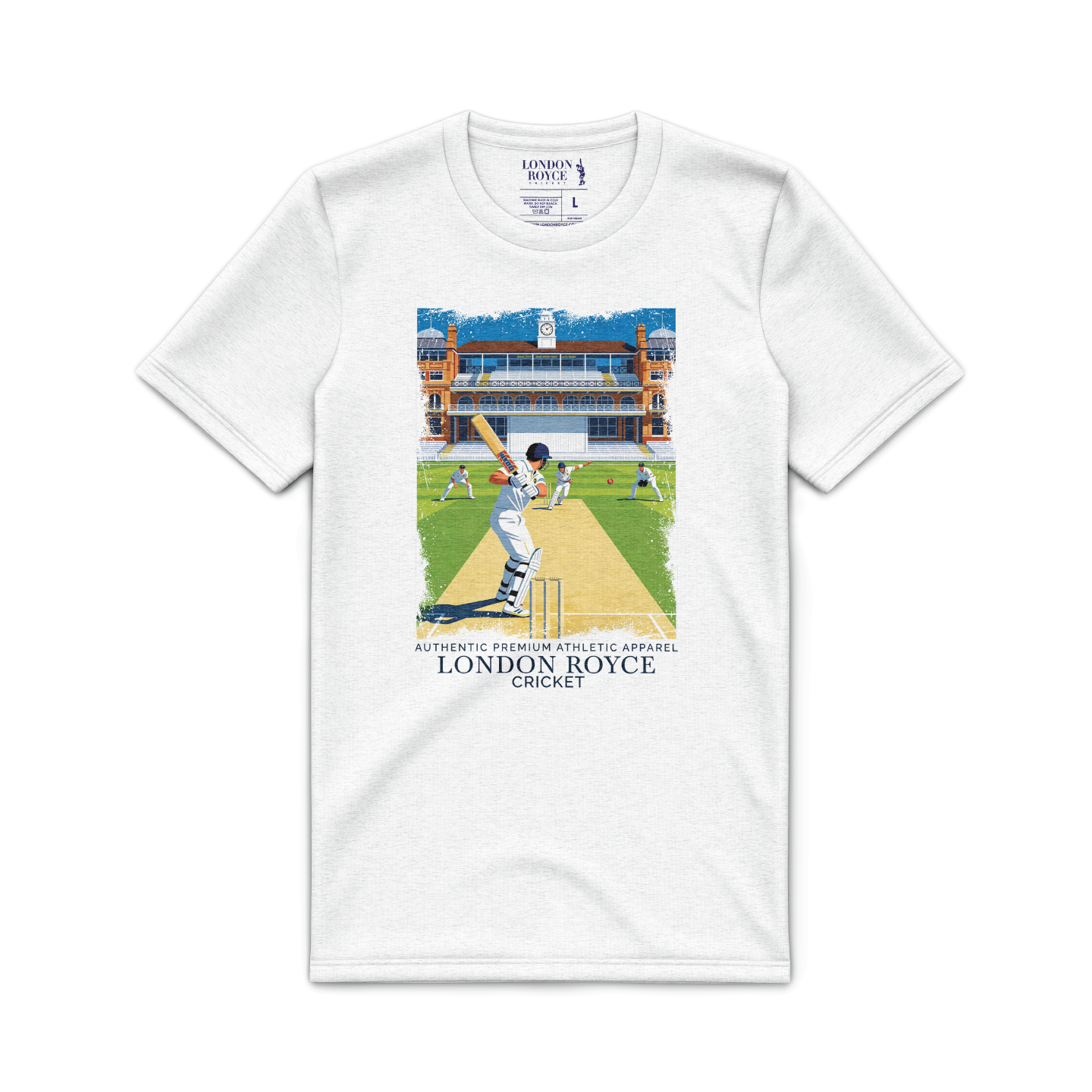 
                  
                    LONDON ROYCE CRICKET FIELD GRAPHIC T-SHIRT
                  
                