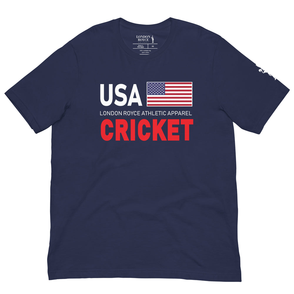 LR USA Cricket T-Shirt (Black & Navy)