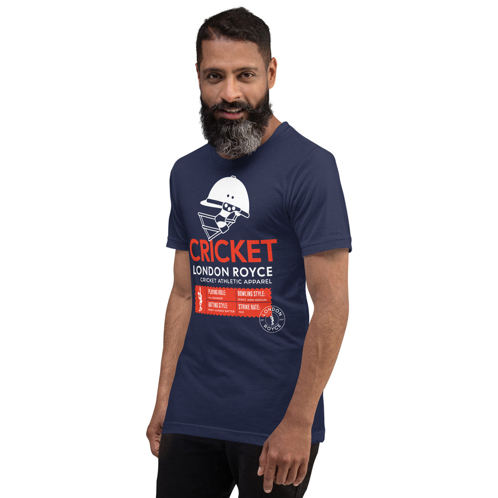 
                  
                    CRICKET STATS T-SHIRT (Black & Navy)
                  
                