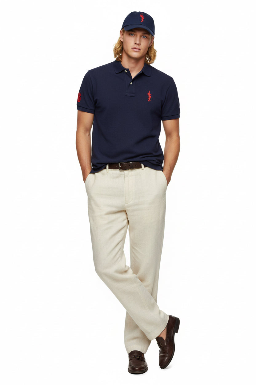 
                  
                    Classic Fit Iconic Batsman Navy Polo Shirt
                  
                