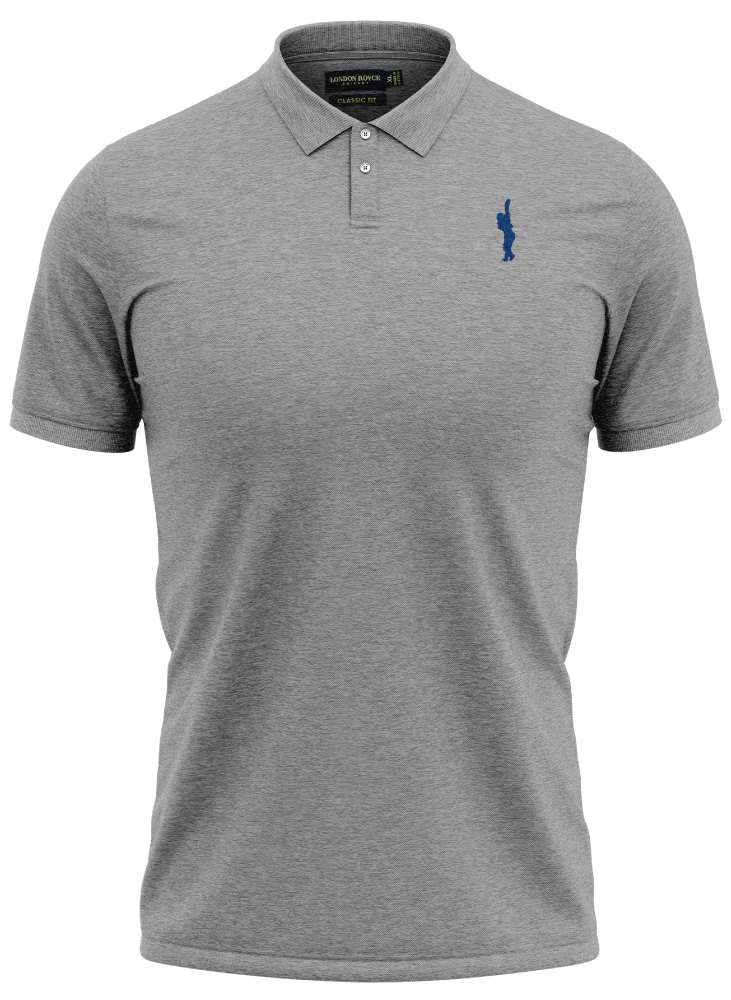 CLASSIC FIT SOLID GRAY POLO